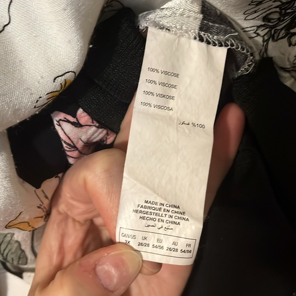 Love & Legend striped floral bomber jacket with zip, 3X - Picture 4 of 4